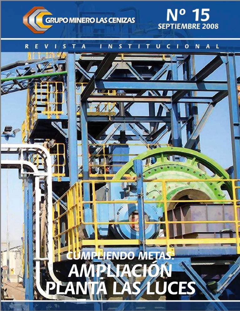 Portada revista Grupo Minero Las Cenizas planta industrial