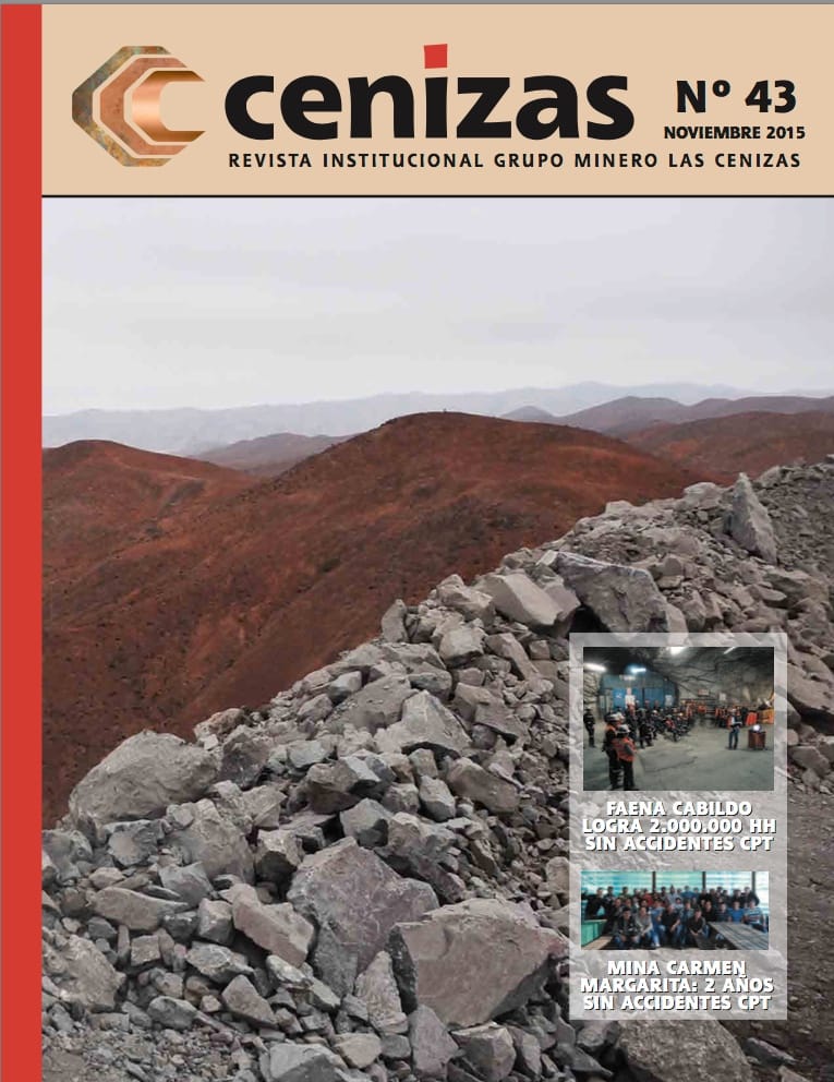 Portada revista Cenizas paisaje minero montañoso