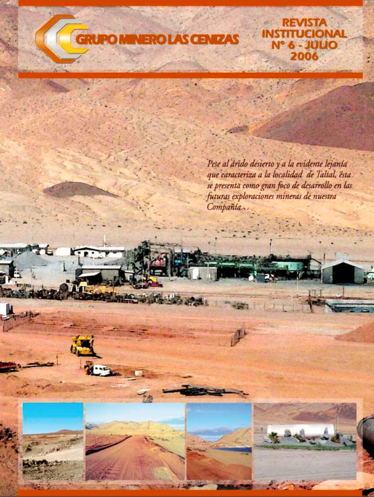 Revista minera con faena en desierto chileno