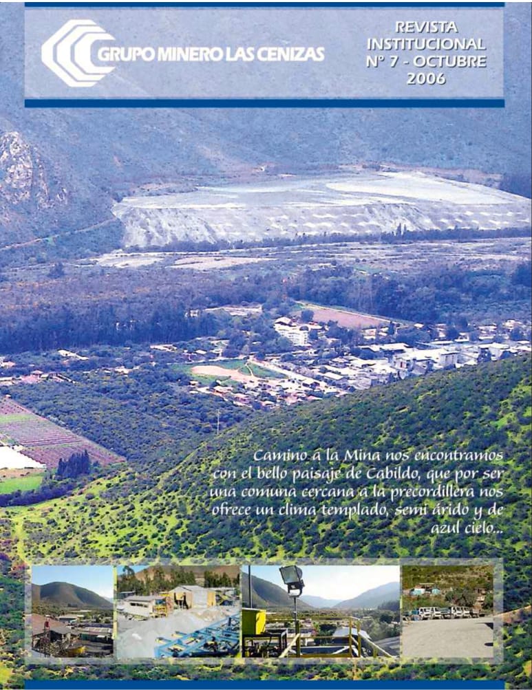 Portada revista Grupo Minero Las Cenizas 2006