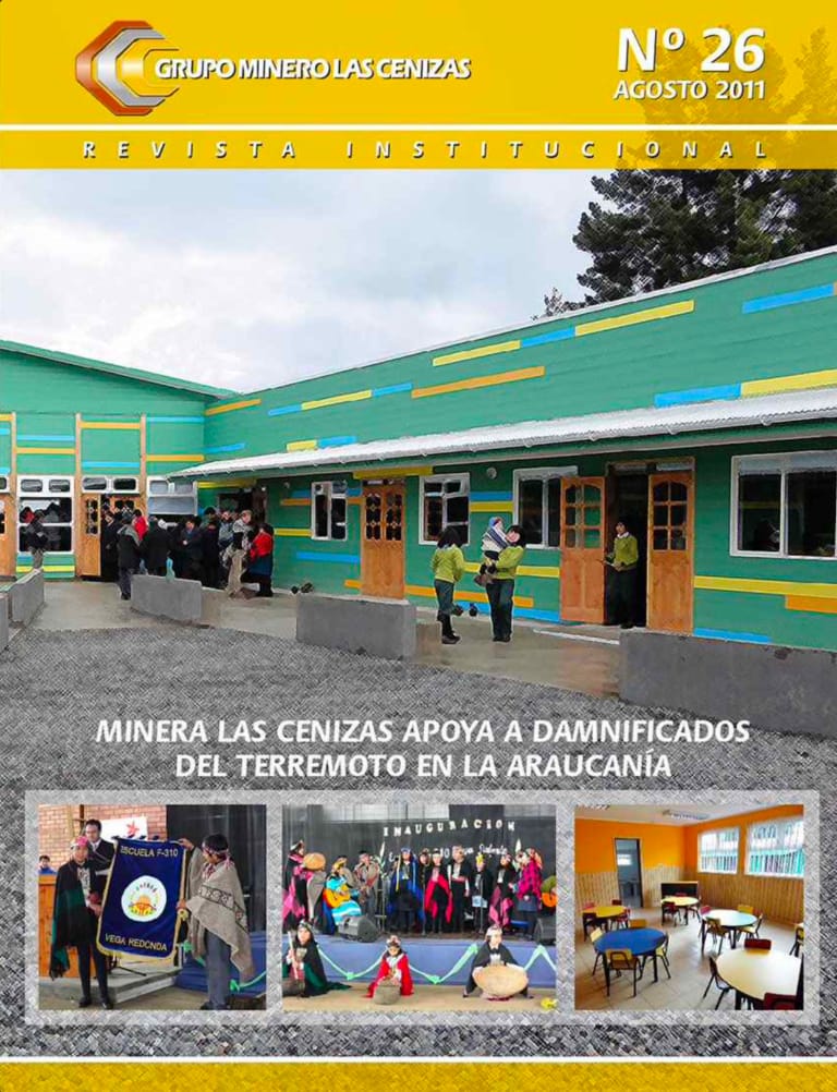 Portada revista minera sobre apoyo tras terremoto